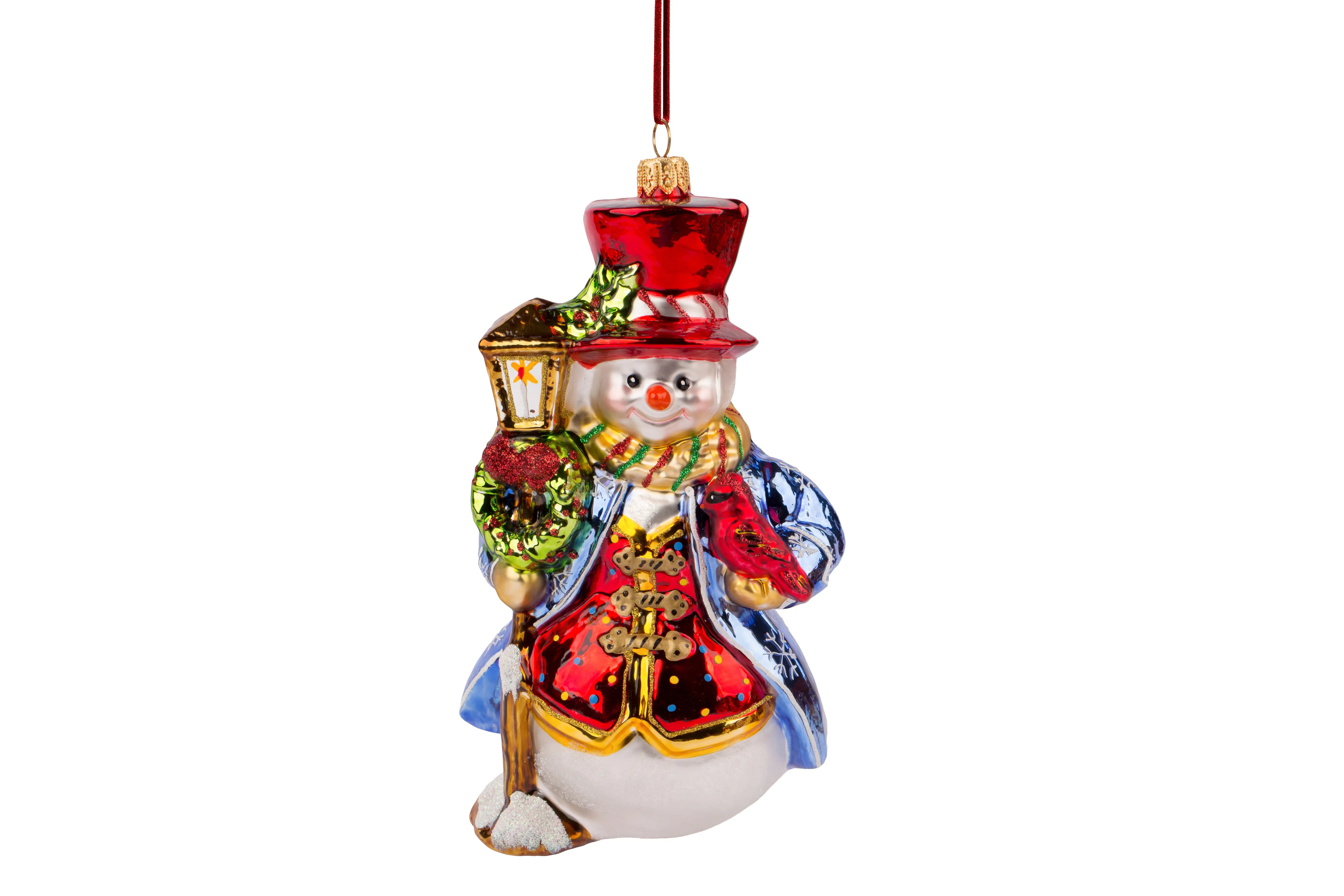 Huras Stylish Snowman by Lamp Post